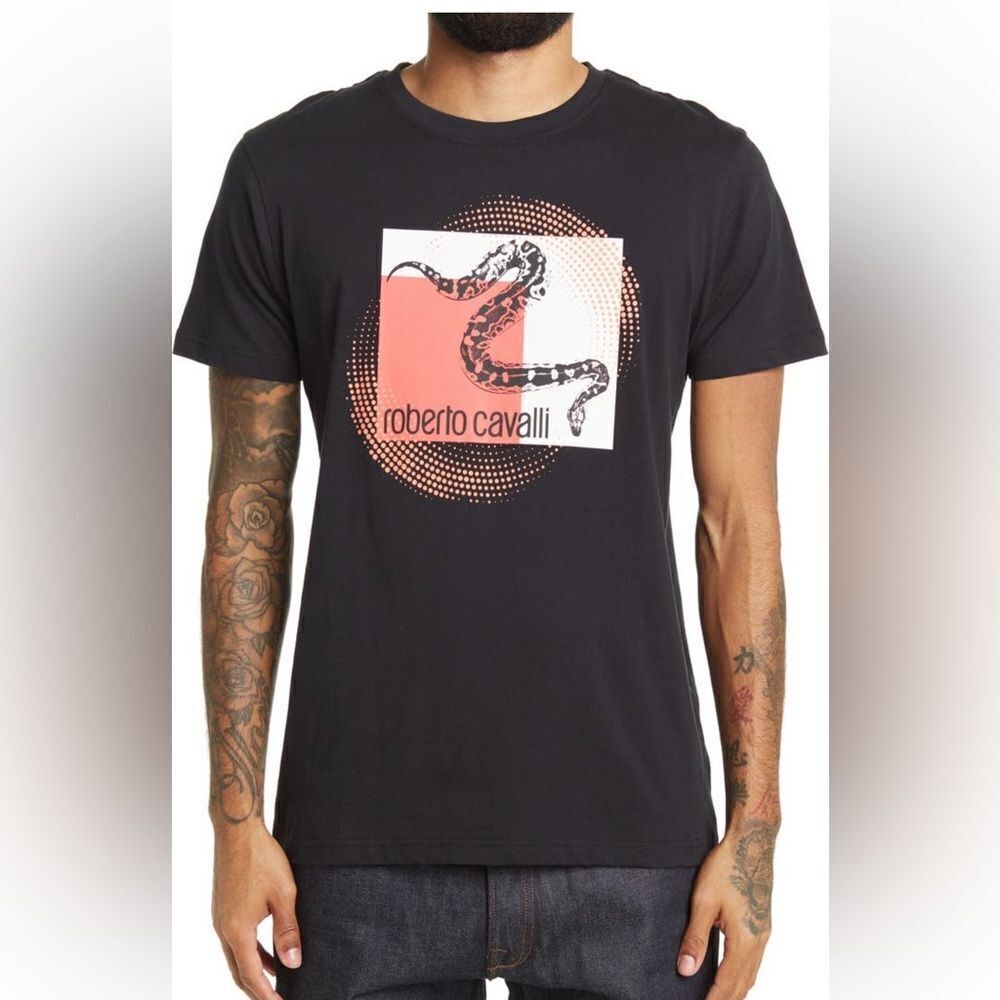 Roberto Cavalli Snake Graphicprint Tshirt